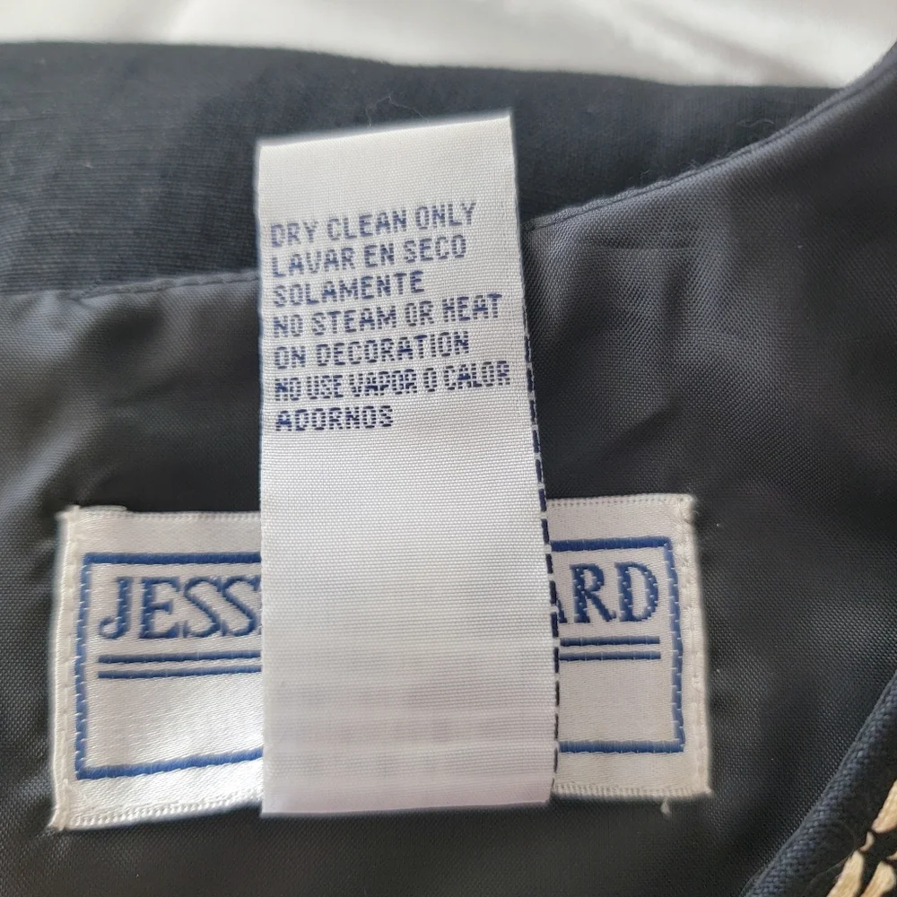 Jessica Howard VTG Black 2 Piece Maxi Dress Sz 8 Petite